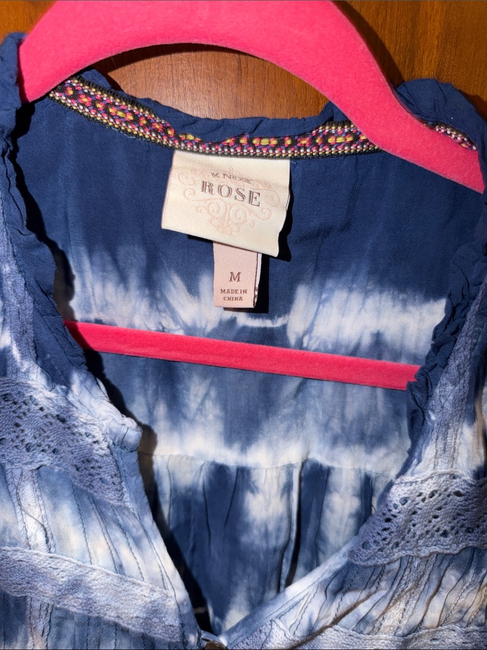 Tie Dyed Design Knox Rose Shirt M - Picture 2 of 3